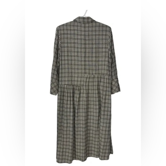 Zara Black Plaid Midi Dress - Picture 3 of 8